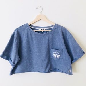 VS Cropped Purple Pullover Sweatshirt Sz S